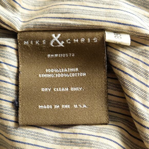 Mike & Chris Cropped Leather Jacket Black Size XS Urban Streetwear - Picture 11 of 11